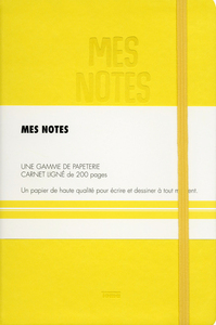 CARNET SIMILI CUIR JAUNE
