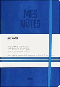 NOTES CUIR BLEU ELECTRIQUE