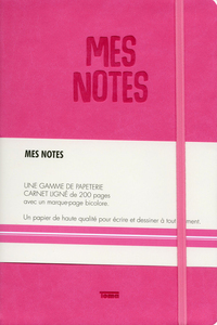 NOTES CUIR FUSCHIA