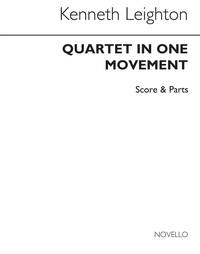 KENNETH LEIGHTON: PIANO QUARTET IN ONE MOVEMENT (SCORE AND PARTS)
