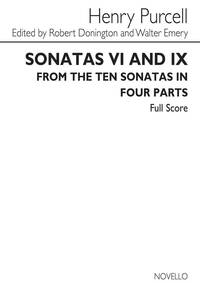 HENRY PURCELL: SONATAS VI AND IX (SCORE)