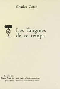 Les Énigmes de ce temps