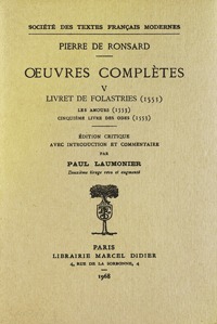 Tome V - Livret de Folastries: Les Amours, Cinquième livre des Odes (1553)