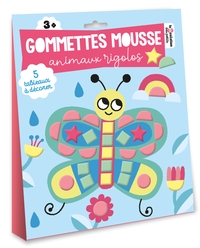 Gommettes mousse - animaux rigolos - pochette avec accessoires