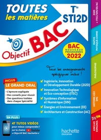 OBJECTIF BAC - TERM STI2D TOUTES LES MATIERES, BAC 2022