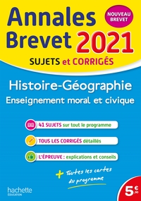 Annales Brevet 2021 Histoire-Géographie-EMC