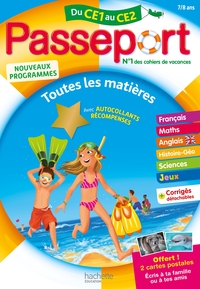 Passeport - Du CE1 au CE2 (7-8 ans) - Cahier de vacances 2022