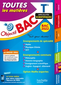 OBJECTIF BAC TOUTES LES MATIERES TERM SPECIALITES SCIENTIFIQUES BAC 2022