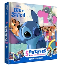 LILO ET STITCH - MON PETIT LIVRE PUZZLE - 5 PUZZLES 9 PIECES - DISNEY