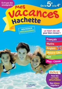 MES VACANCES HACHETTE - DE LA 5E A LA 4E - CAHIER DE VACANCES 2022