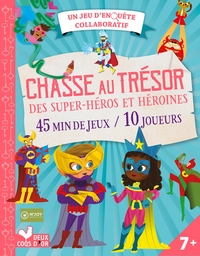 CHASSE AU TRESOR DES SUPER HEROS ET HEROINES - POCHETTE AVEC ACCESSOIRES