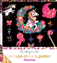 Attrape-rêves à gratter licornes - mini-boîte avec accessoires