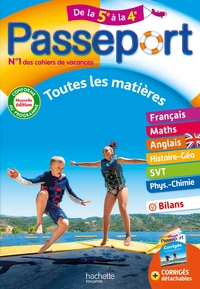 PASSEPORT - TOUTES LES MATIERES - DE LA 5E A LA 4E - CAHIER DE VACANCES 2024