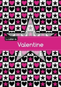 CAHIER VALENTINE BLANC,96P,A5 ETOILEETCoeUR