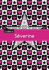 CAHIER SEVERINE BLANC,96P,A5 ETOILEETCoeUR
