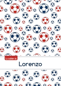 Le cahier de Lorenzo - Blanc, 96p, A5 - Football Paris