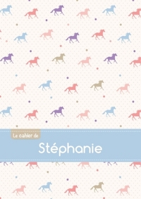 CAHIER STEPHANIE BLANC,96P,A5 CHEVAUX