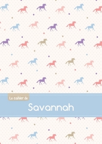 CAHIER SAVANNAH BLANC,96P,A5 CHEVAUX