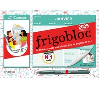 Mini Frigobloc Hebdomadaire 2025 avec un stylo 4 couleurs (de janv. à déc. 2025)