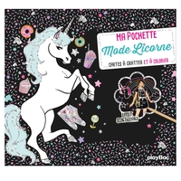 Ma pochette Mode Licorne  - Cartes à gratter et à colorier