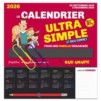 Frigobloc Le mini calendrier Ultra Simple (de sept. 2025 à déc. 2026) - Edition 2025