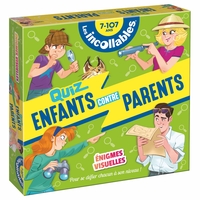 Boîte Quiz - Incollables - Enfants vs Parents - Énigmes Visuelles