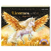 Licornes de rêve - Carnet créatif - Magie dorée