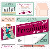 Frigobloc Hebdomadaire 2023 Maison zen (de sept. 2022 à déc. 2023)