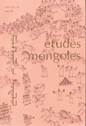 Etudes mongoles, n° 6/1975