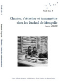 CHANTER, S'ATTACHER ET TRANSMETTRE CHEZ LES DARHAD DE MONGOLIE