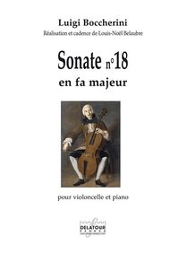 SONATE POUR VIOLONCELLE ET PIANO N 18