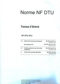 NF DTU 24.2 TRAVAUX D'ATRERIE