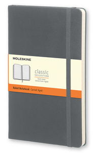 Carnet Gris ardoise - Grand format - Couverture rigide - Pages lignées