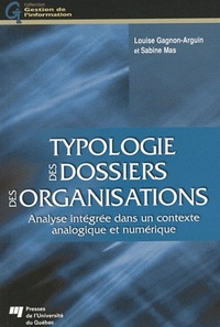 TYPOLOGIE DES DOSSIERS DES ORGANISATIONS