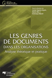 GENRES DE DOCUMENTS DANS LES ORGANISATIONS