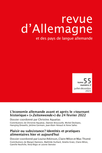 REVUE D'ALLEMAGNE ET DES PAYS DE LANGUE ALLEMANDE N 55-2/2023