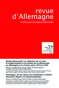 Revue d'Allemagne et des pays de langue allemande 