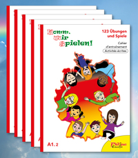 Komm, wir spielen ; A1.2 ; lot de 5 cahiers d'entraînement ; activités écrites
