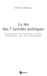 Le jeu des 7 familles politiques - extrême gauche, Parti communiste, les Verts, Parti socialiste, UDF, UMP, extrême droite