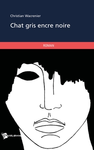 Chat gris encre noire