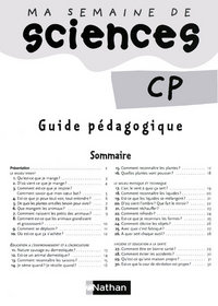 MA SEMAINE DE SCIENCES CP GUIDE PEDAGOGIQUE