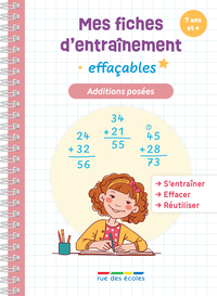 Mes fiches d'entraînement effaçables - Additions posées