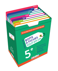 BOITE A FICHES 5E - 110 FICHES RECTO-VERSO POUR UNE ANNEE REUSSIE !