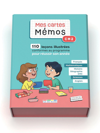MES CARTES MEMOS CM2 - UNE BOITE CONTENANT 110 LECONS ILLUSTREES POUR REUSSIR SON ANNEE