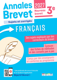 Annales Brevet - Français - 3e - 2027