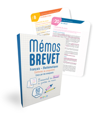 Mémos Brevet : 60 fiches complètes - Français - Mathématiques