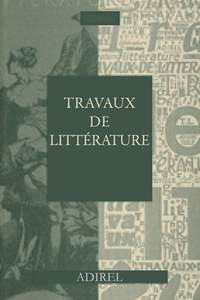 Travaux de littérature Vol. XXXVIII