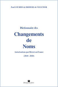 DICTIONNAIRE DES CHANGEMENTS DE NOMS 2010-2020
