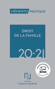 MEMENTO DROIT DE LA FAMILLE 2020-2021