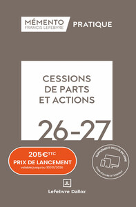 Mémento Cessions de parts et actions 2026-2027